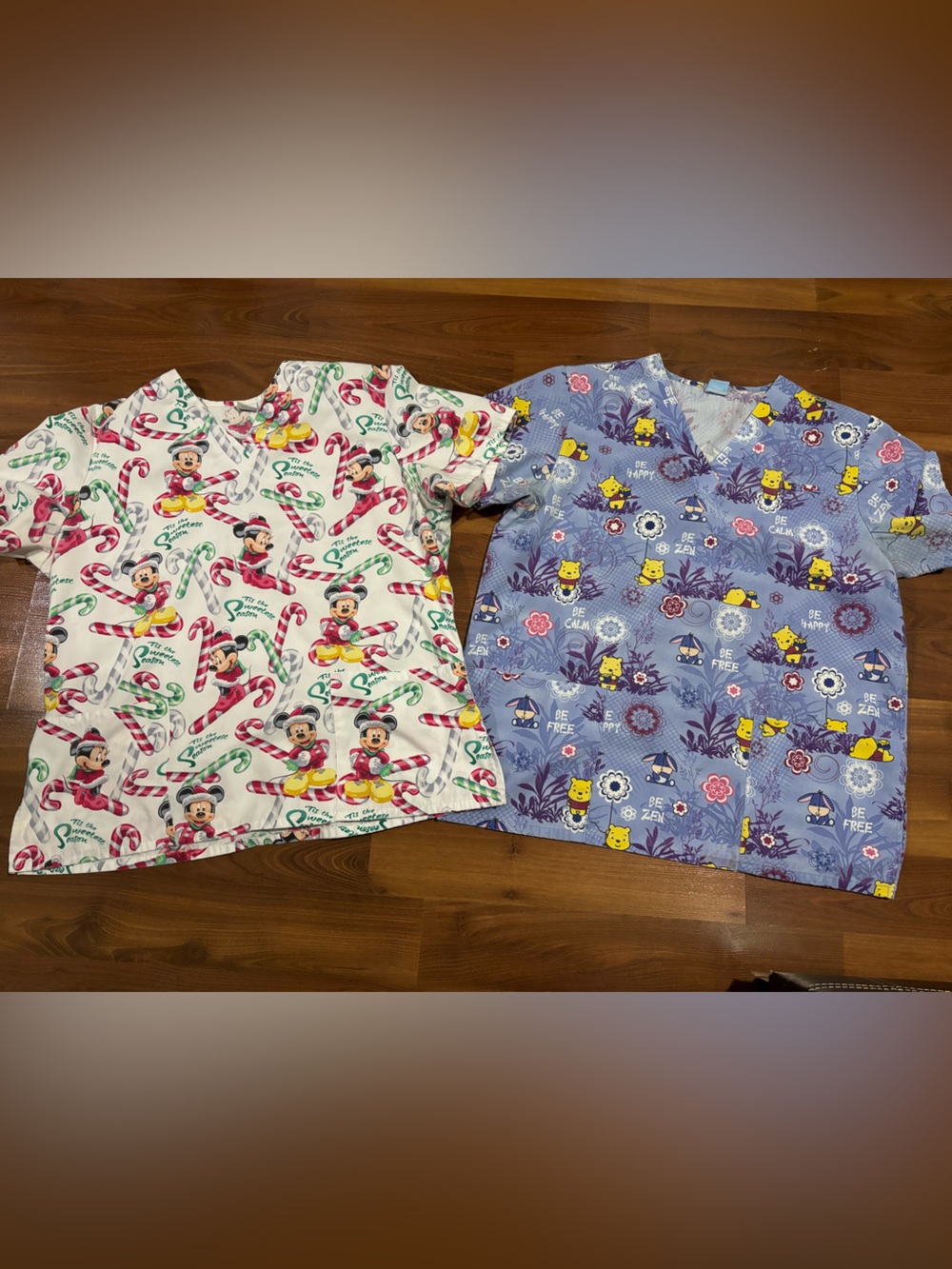 Classic Disney ladies size medium scrub tops